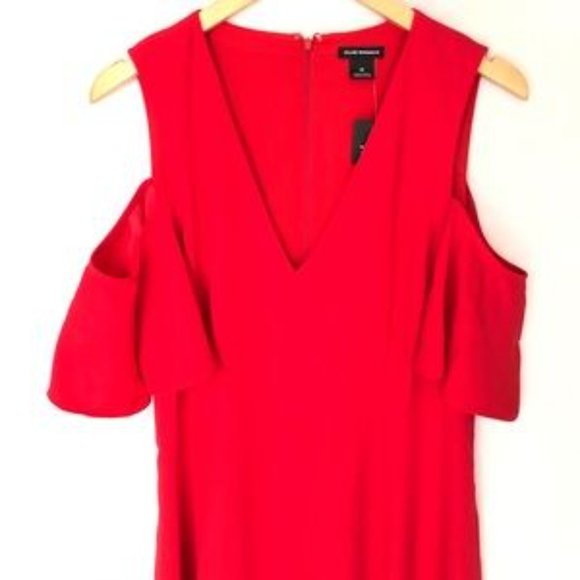 Club Monaco Red Shoulder Dress - Picture 6 of 7